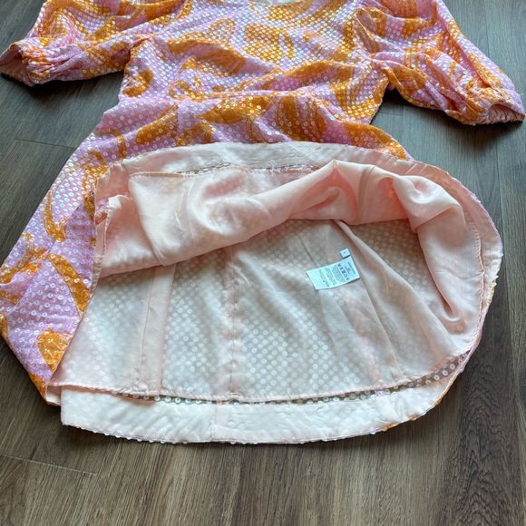 Stine Goya Celina Stroke Sequin Ini Dress Floral Print L - Picture 10 of 15